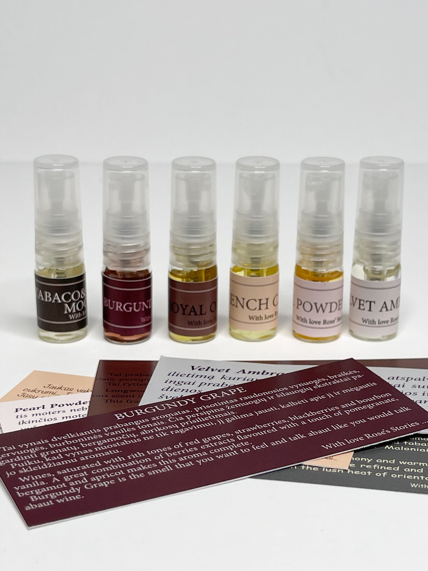 Mini kvapų rinkinys 6 x 2 ml