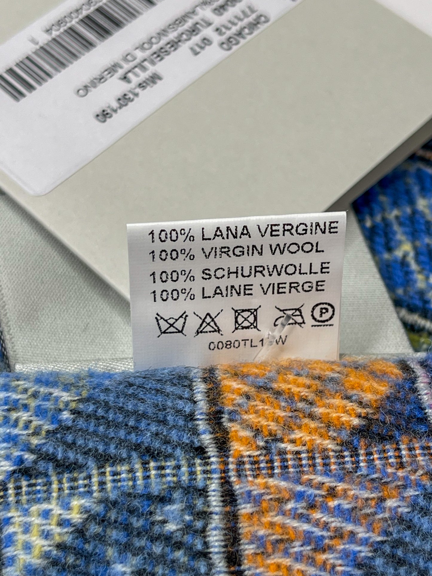 Merino vilnos pledas “Melsvas vitražas”
