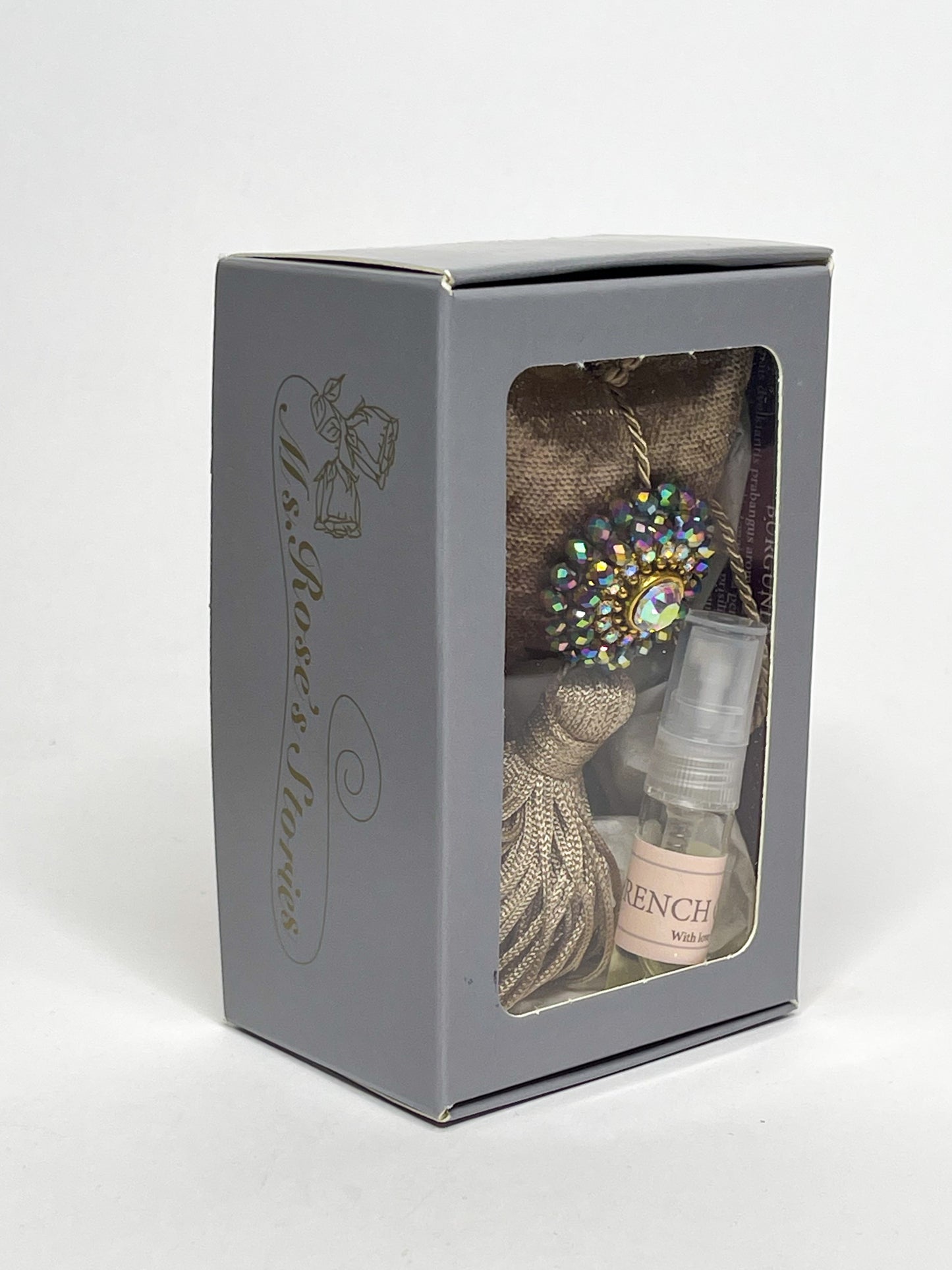 Hanging fragrance with sparkling crystals