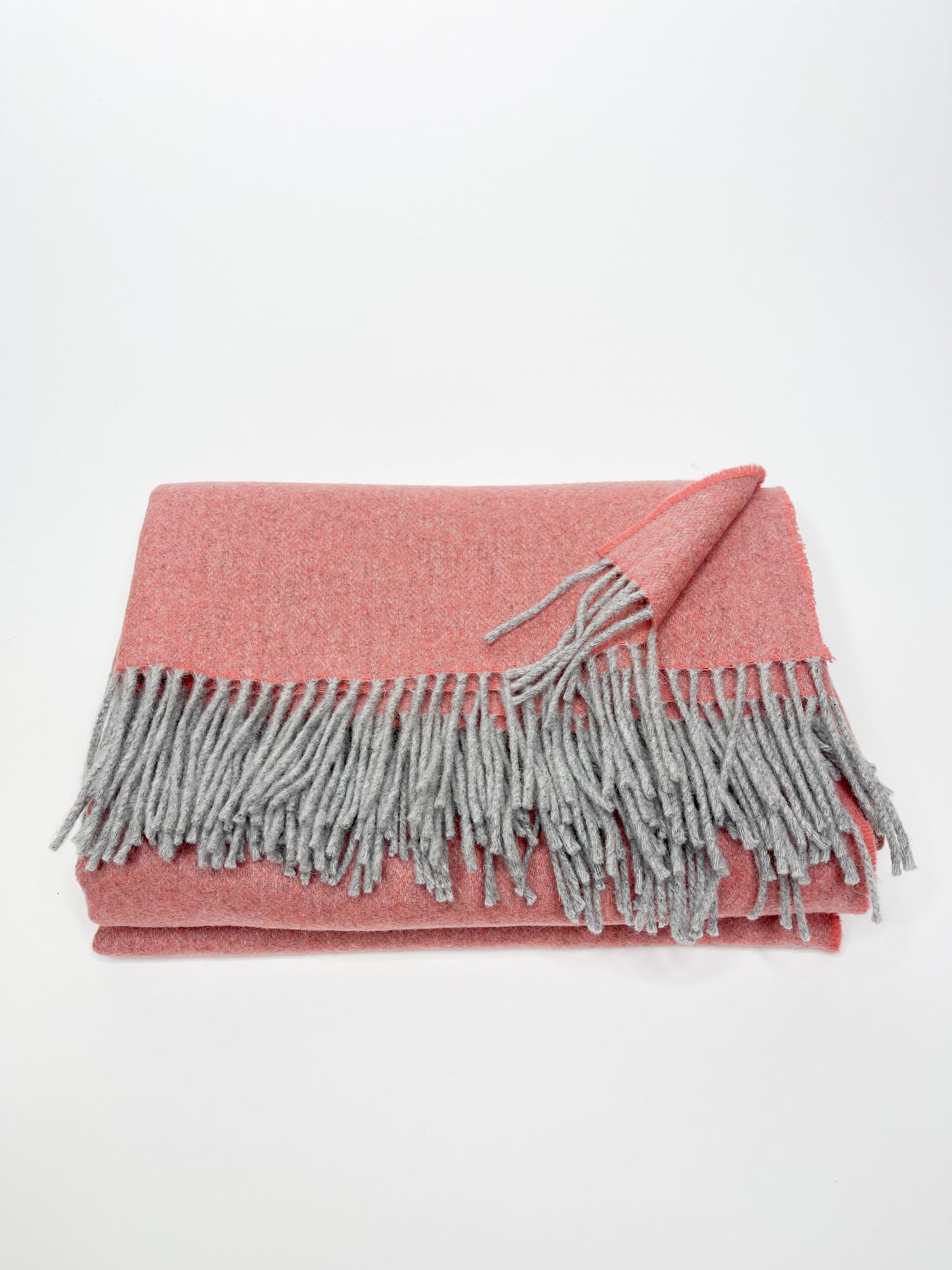 Merino wool and cashmere blanket "Pink Evening"