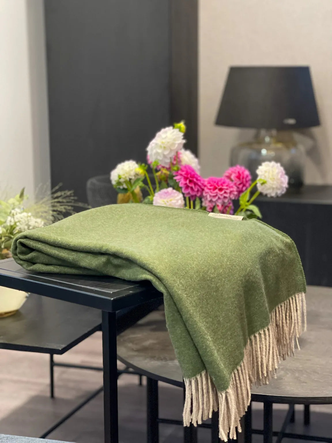 Merino wool blanket "Green"