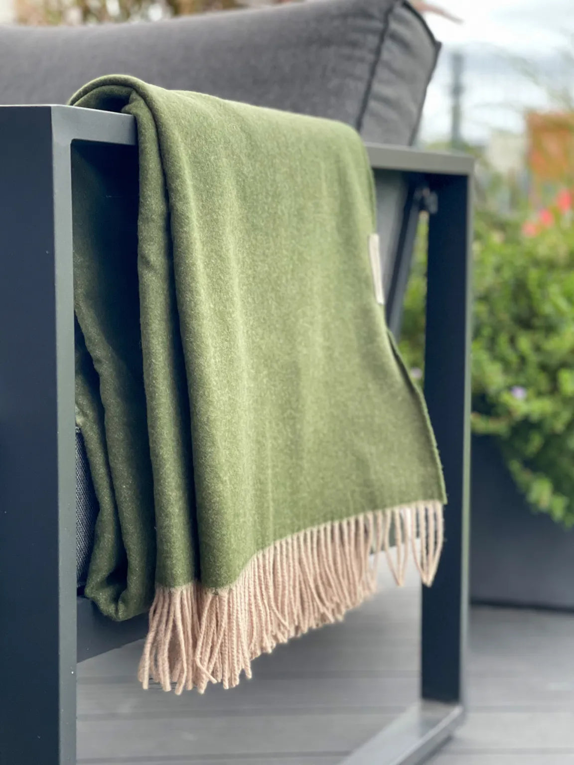Merino wool blanket "Green"