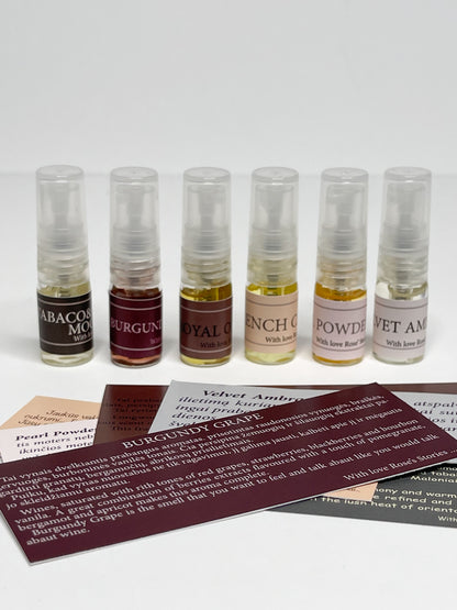 Mini kvapų rinkinys 6 x 2 ml