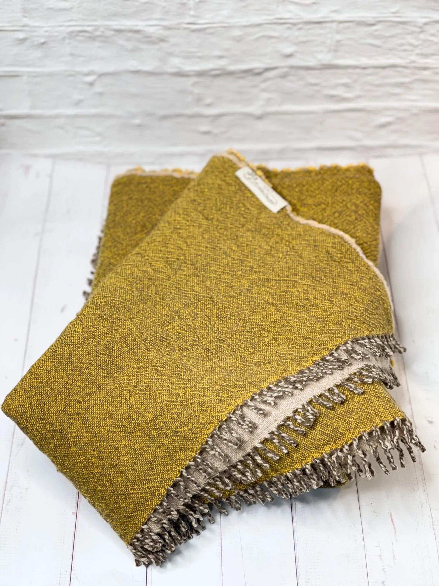 Merino wool blanket "Mustard"