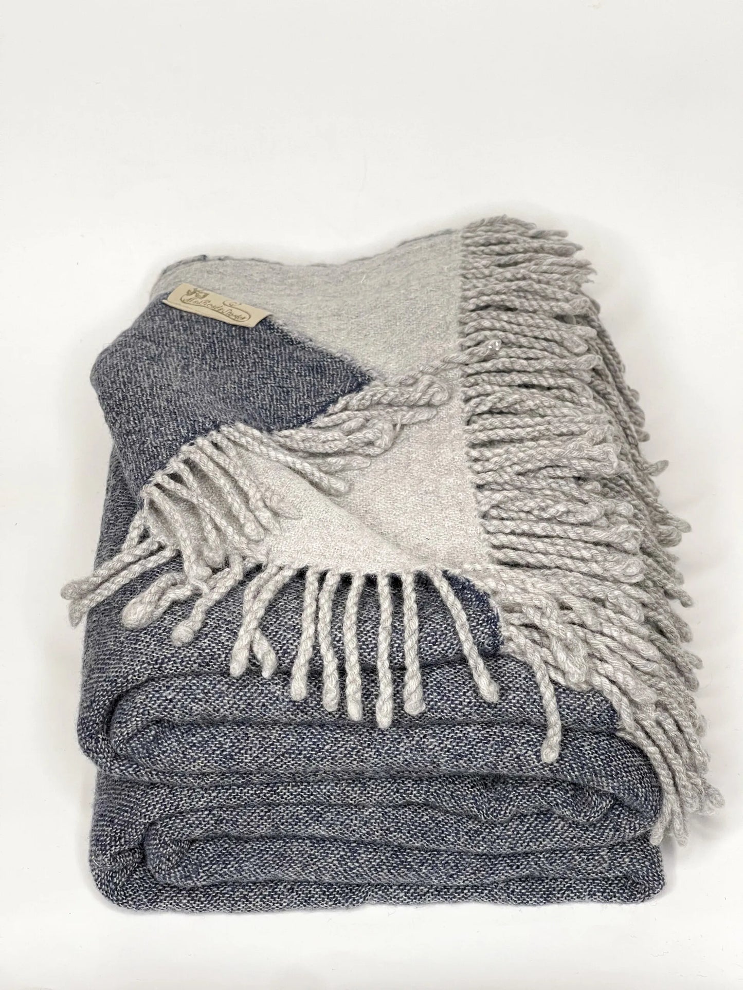 Merino wool blanket "Blue mist"