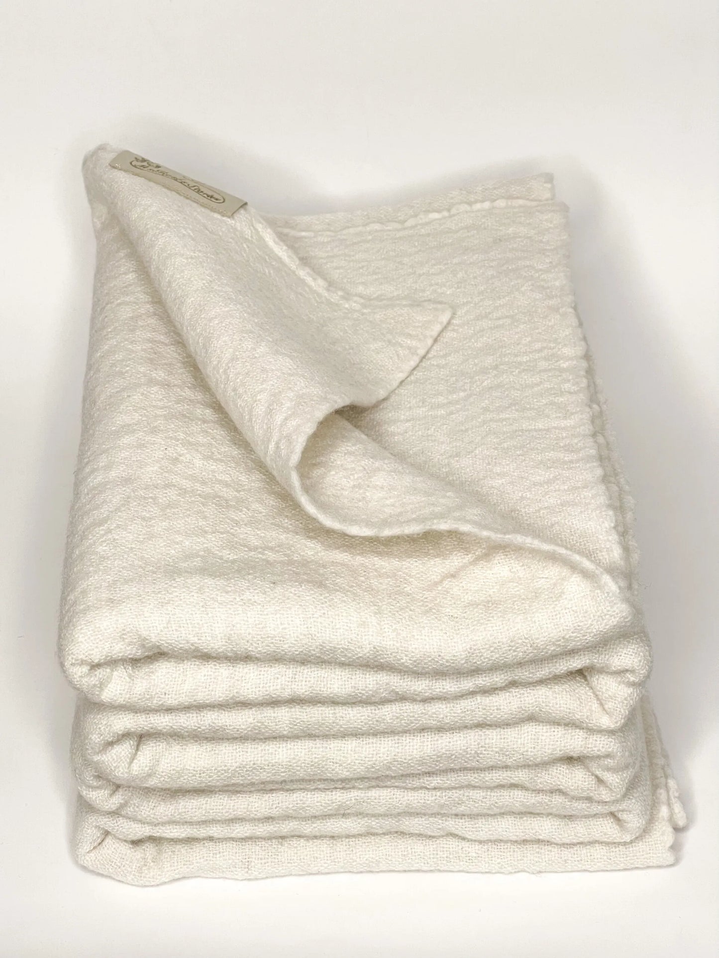 Merino wool blanket "Milk white"