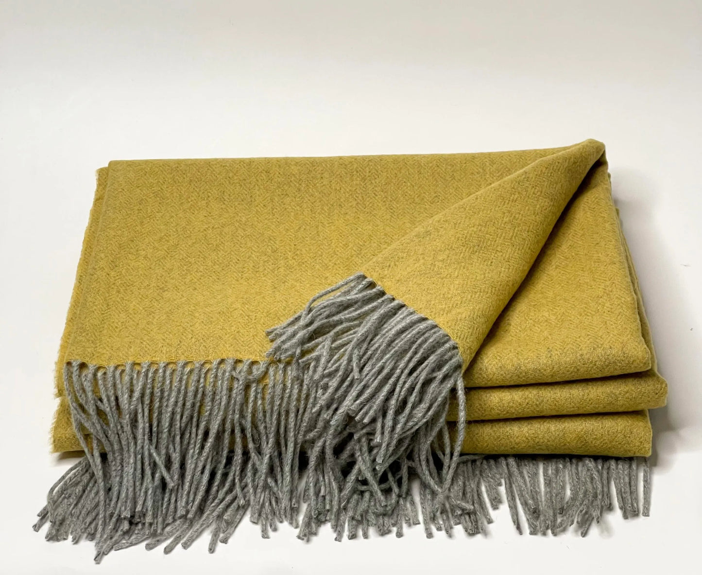 Merino and cashmere wool blanket "Yellow"