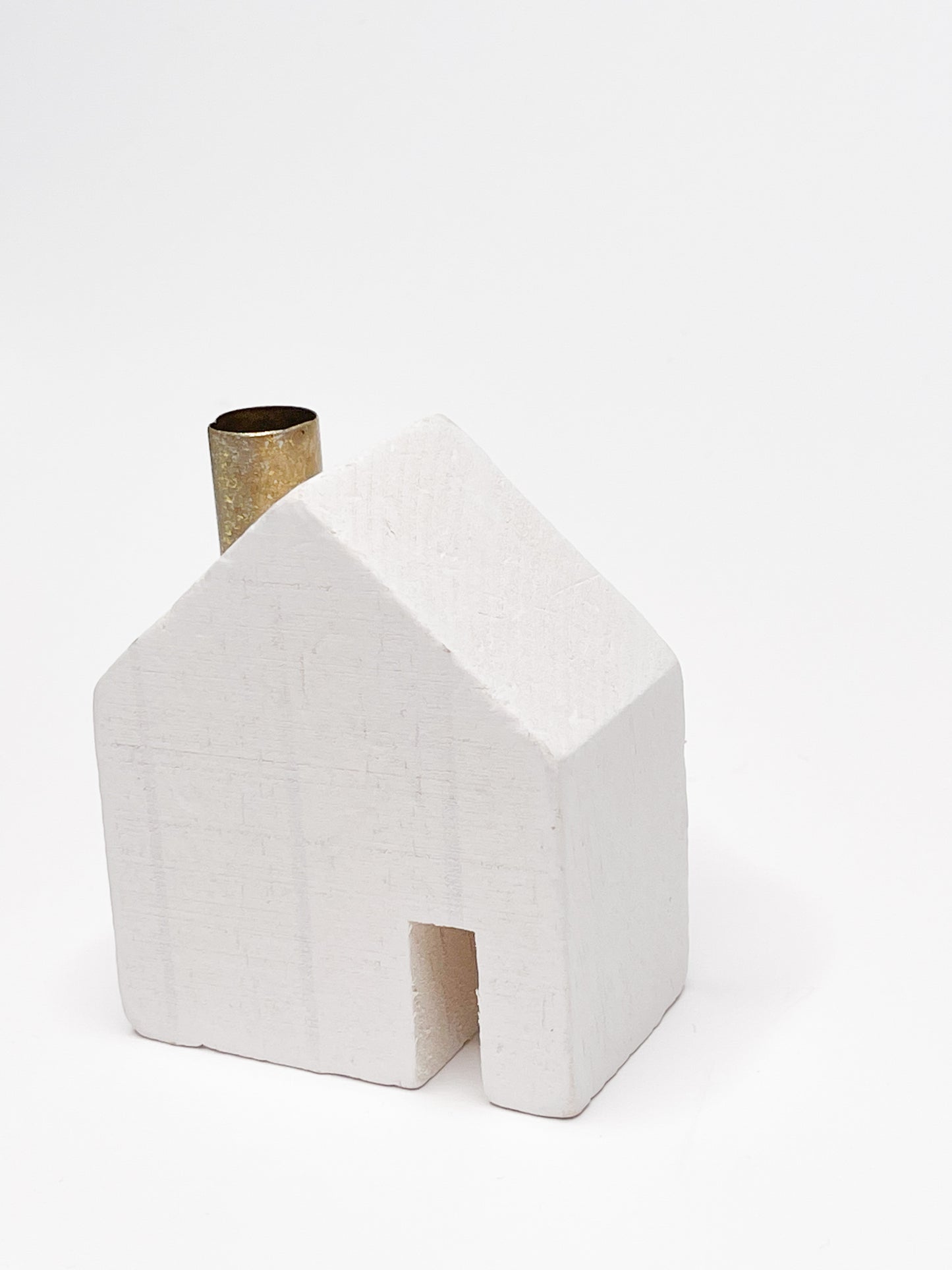 Wooden decoration/candle "White house"