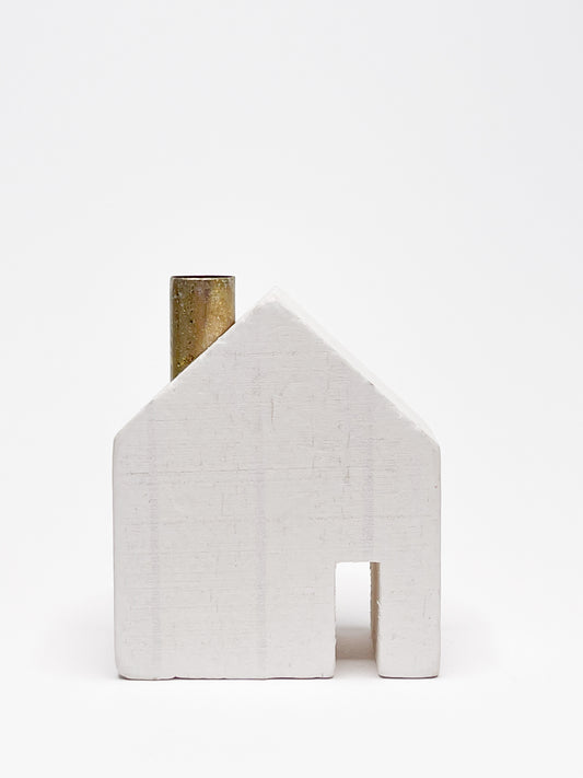 Wooden decoration/candle "White house"